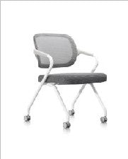 Winger Guest Chair, metal 4-leg on casters — Winger Iii And I