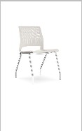 Magna Side Chair, Plastic with metal 4-leg — Magna