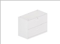 Bottom two drawer fixed cabinet — Steelbox