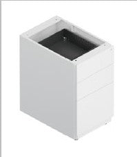 3-drawer B/B/F pedestal without top — Steelbox