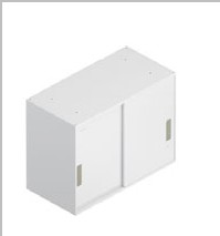 Stack-on storage cabinet with sliding doors — Steelbox