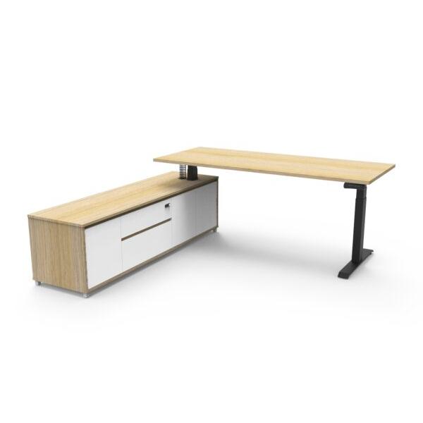 Boost Electric Executive Desk with Cabinet