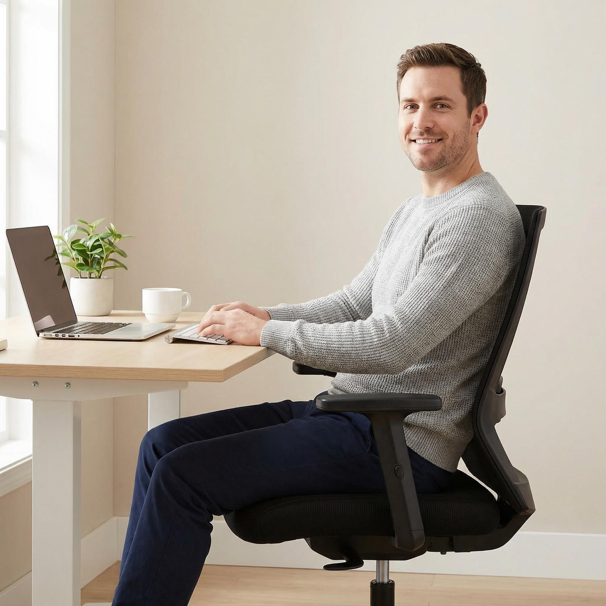 Iron Mesh Chair | Ergonomic Home Office Seat | 4-Position Tilt Lock | 5-Year Warranty