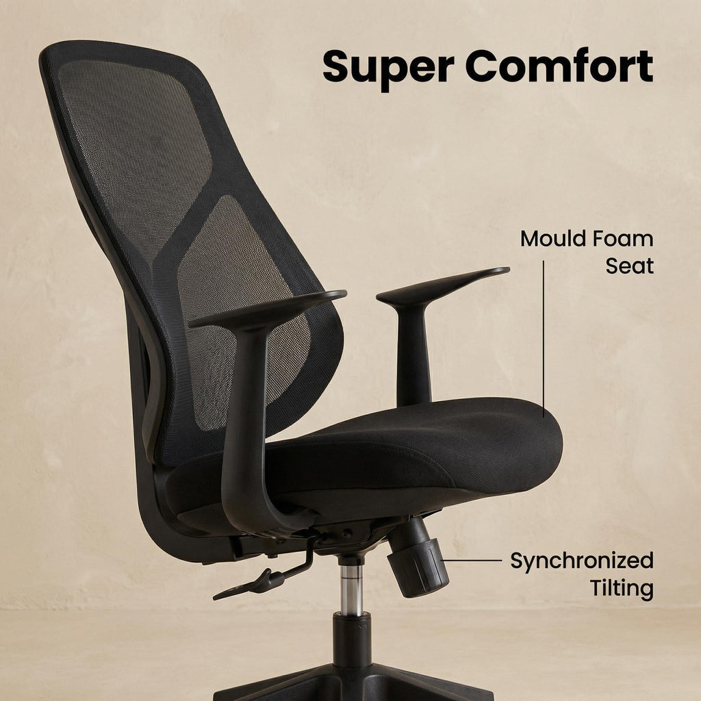 ECHO Mesh Office Chair | Ergonomic Mid-Back Work Chair with 5-Year Warranty