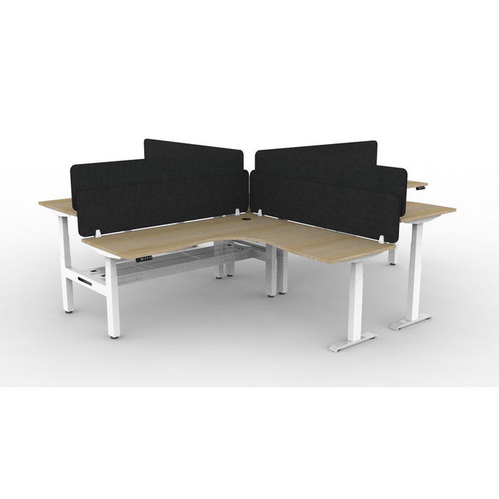 Boost Plus Electric X Configuration Workstation with Eco Screens – 4 Person