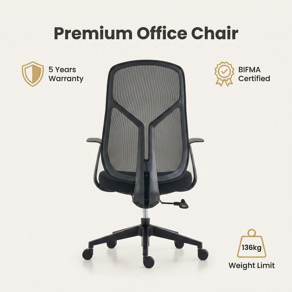 ECHO Mesh Office Chair | Ergonomic Mid-Back Work Chair with 5-Year Warranty