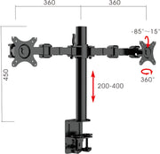 Revolve Pole Mounted Dual Monitor Arm