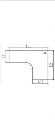 L-shaped worksurface - right-hand, curved — Universal Worksurface