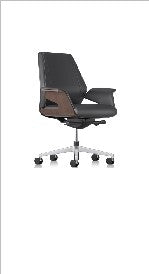 Coupe Task Chair, Mid back, Fully upholstered, Leather — Coupe Ii