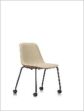 MJ Guest chair, Armless with 4-leg on casters — Mj
