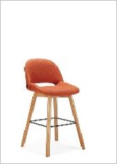 Ducky Stool, Bar height, Fully upholstered, Veneer — Ducky Lounge