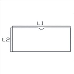 Straight worksurface w/cord cutout - 28" — Universal Worksurface