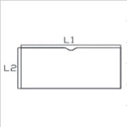 Straight worksurface w/cord cutout - 28" — Universal Worksurface