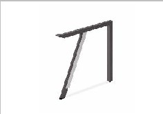 Single-sided angled leg (left side) — Mall Ii