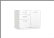Storage cabinet with drawers on left — Verdure S