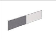 Framed desk-mounted screen (half-tackable fabric/half-whiteboard) — Mall Ii