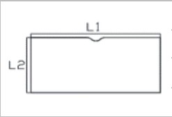 Straight worksurface w/cord cutout - 24" — Universal Worksurface