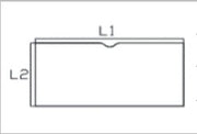 Straight worksurface w/cord cutout - 24" — Universal Worksurface