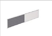 Framed desk-mounted screen (half-tackable fabric/half-whiteboard) — Mall Ii