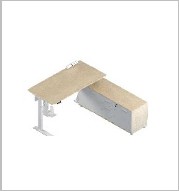 Executive desk with right return — Up1