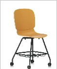 Model Training Chair, Plastic with metal 4-star base with storage basket — Model