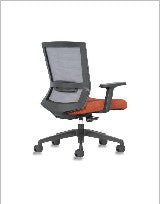 Iron Task Chair, Mesh back with upholstered — Iron Ii