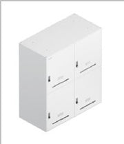 Stack-on locker cabinet with combination lock and — Steelbox