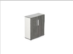 Storage cabinet with 3 shelves and doors — Mall Ii