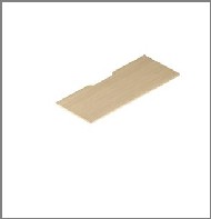 Straight worksurface w/cord cutout — Verdure S