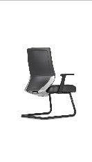 Vertu Guest Chair,Fixed arms, metal cantilever — Vertu Ii