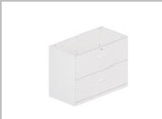 Bottom two drawer fixed cabinet — Steelbox