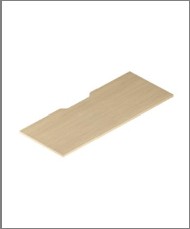 Straight worksurface w/cord cutout-HAT — Verdure S