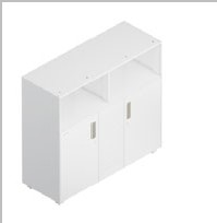 Storage cabinet with top open shelf — Steelbox