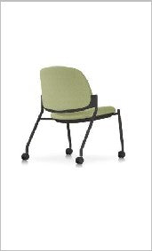 Mat Guest chair, Armless with 4-leg on casters — Mat