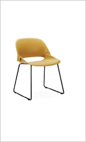 Ducky Multipurpose Chair, Plastic with metal sled — Ducky Chair Stool