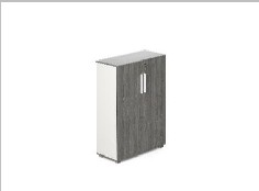 Storage cabinet with 4 shelves and doors — Mall Ii