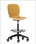 Model Stool, Plastic with black nylon 5-star base — Model
