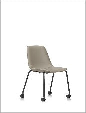 MJ Guest chair, Armless with 4-leg on casters — Mj