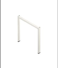 Side leg for 28" worksurface. — Verdure S
