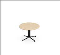 Seated-height table with round top — Universal Tables (Laminate)