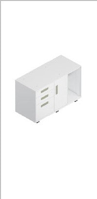 Storage cabinet with drawers on left — Steelbox