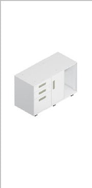Storage cabinet with drawers on left — Steelbox