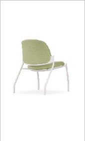 Mat Guest Chair, Armless with 4-leg with glides — Mat