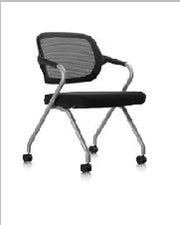 Winger Guest Chair, metal 4-leg on casters — Winger Iii And I