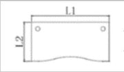 Straight worksurface w/notched front - 28" — Universal Worksurface
