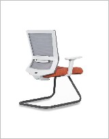 Iron Guest Chair, Mesh back with upholstered — Iron Ii