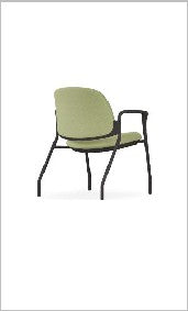 Mat Guest Chair, Loop arms with 4-leg with glides — Mat