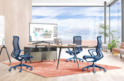 Iron Task Chair, Mesh back with upholstered seat,Fully — H5